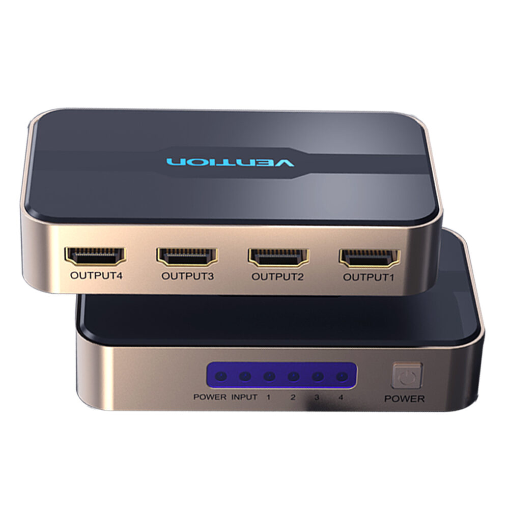 Multiplicador De Telas Splitter 1 P/ 4 Telas HDMI 4k Vention – Suporte 4K a 30Hz, Som Dolby, Alta Qualidade de Transmissão