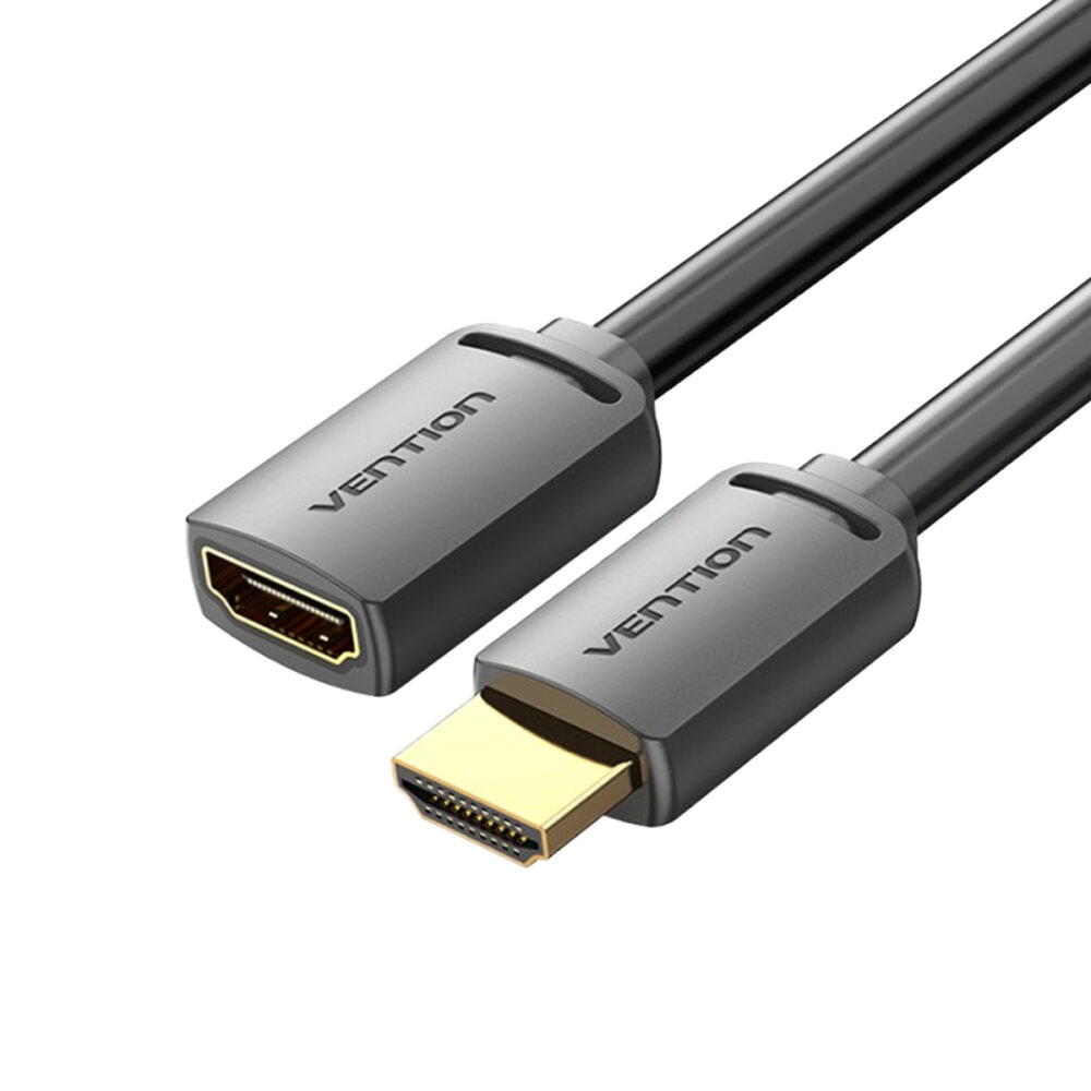 Cabo Extensor HDMI 2.0 Macho x Fêmea Vention 4K 60Hz HDR Tripla Blindagem Banhado a Ouro - Vention