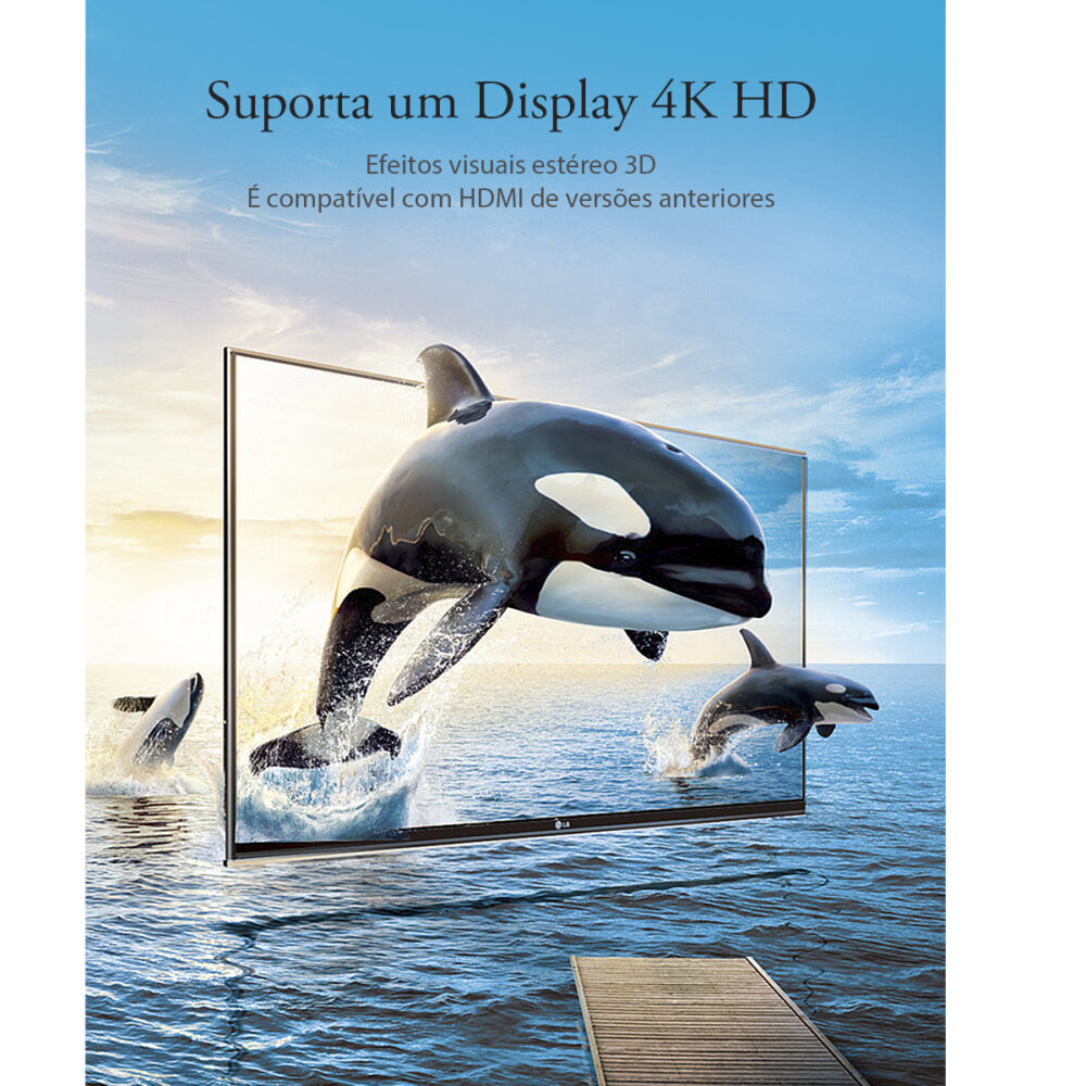 Adaptador HDMI 90º Graus em L Macho para Fêmea HDMI 2.0 4K 60Hz Bidirecional – Ideal para TV Perto da Parede - Vention - Image 3