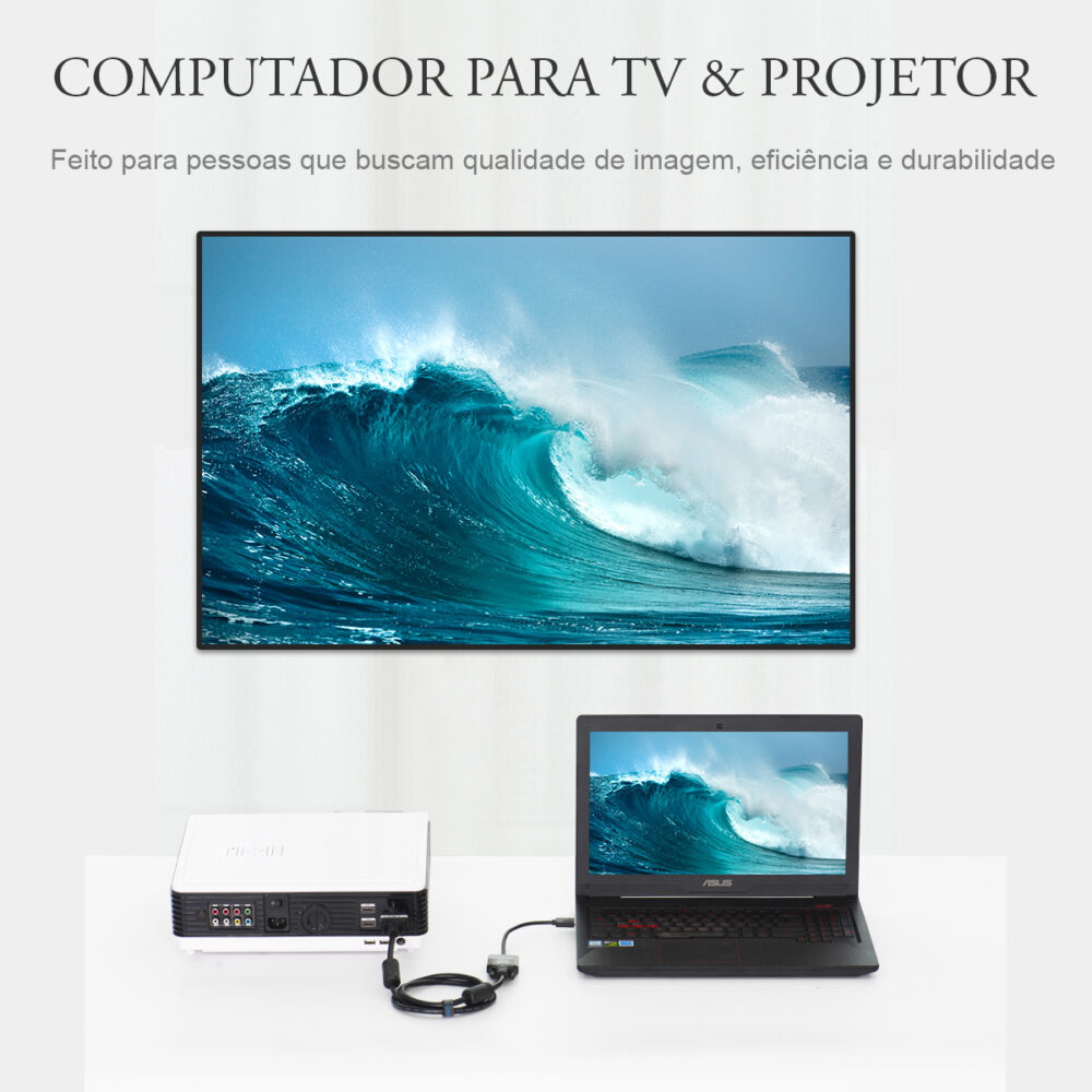 Adaptador Conversor de Vídeo do Cabo HDMI Para VGA 1080p - Image 9