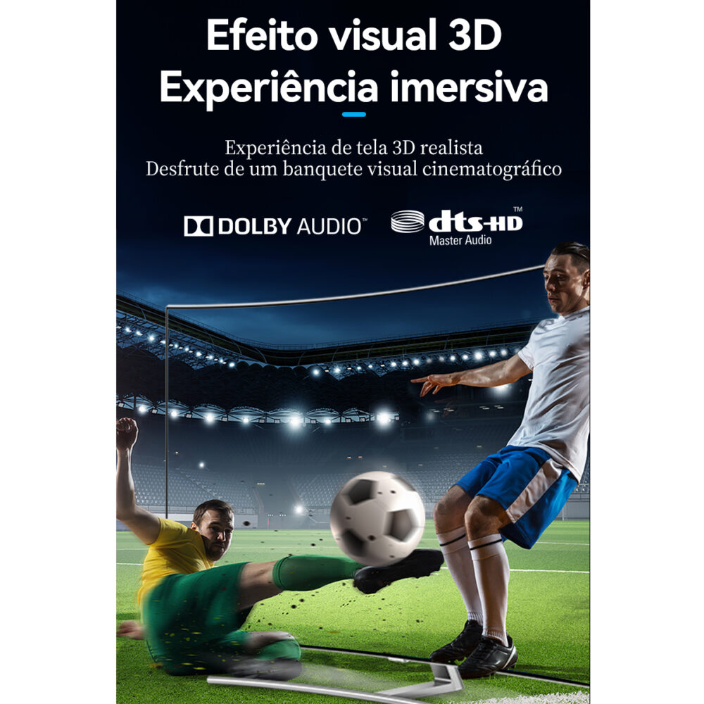 Cabo Extensor HDMI 2.0 Macho x Fêmea Vention 4K 60Hz HDR Tripla Blindagem Banhado a Ouro - Vention - Image 5