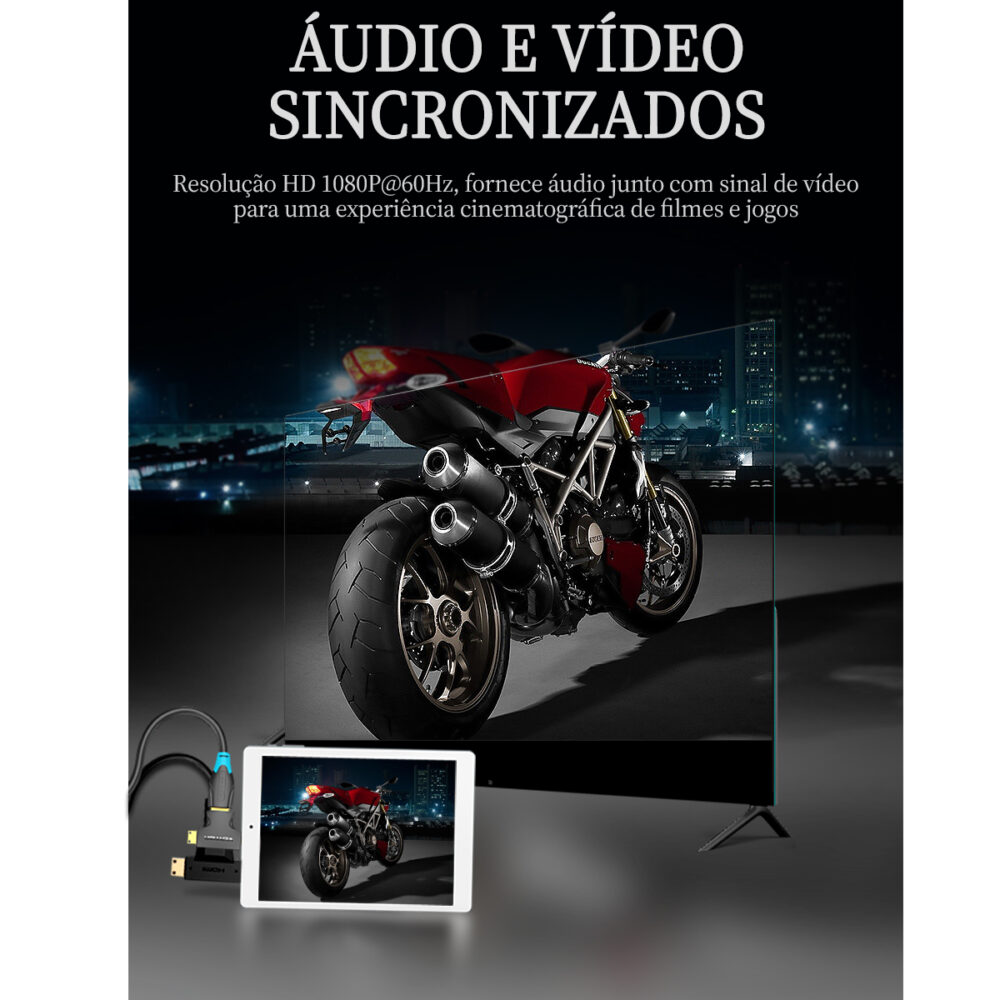 Adaptador 2 em 1 Mini HDMI + Micro HDMI para HDMI Fêmea 4K Full HD 3D - Vention - Image 6
