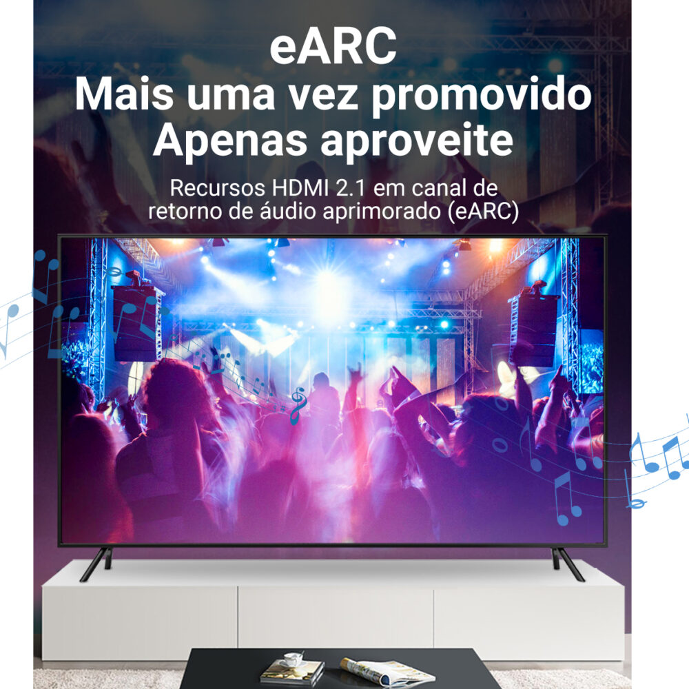 Cabo Extensor HDMI 2.1 8K 60Hz 48Gbps com HDR e Conector Banhado a Ouro – Vention - Image 7