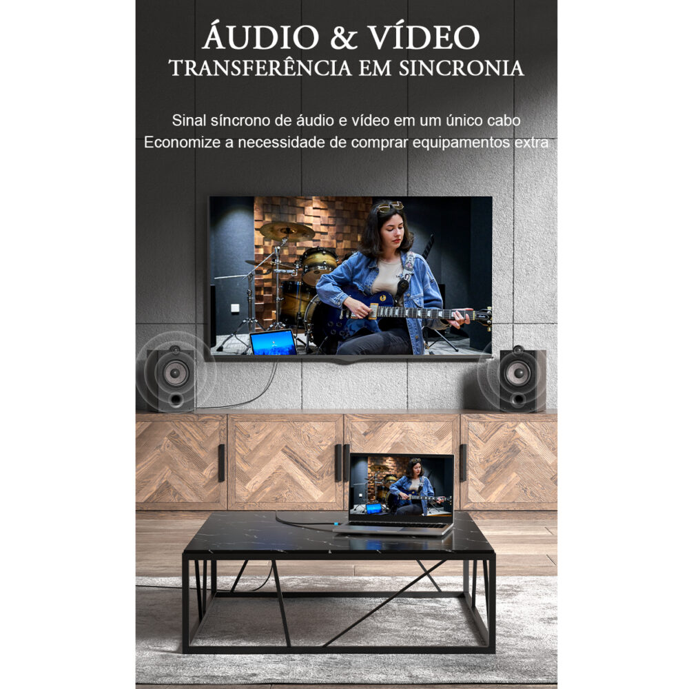 Cabo HDMI 2.0 4K 60Hz Com HDR, ARC e Dolby Audio - Vention - Image 7