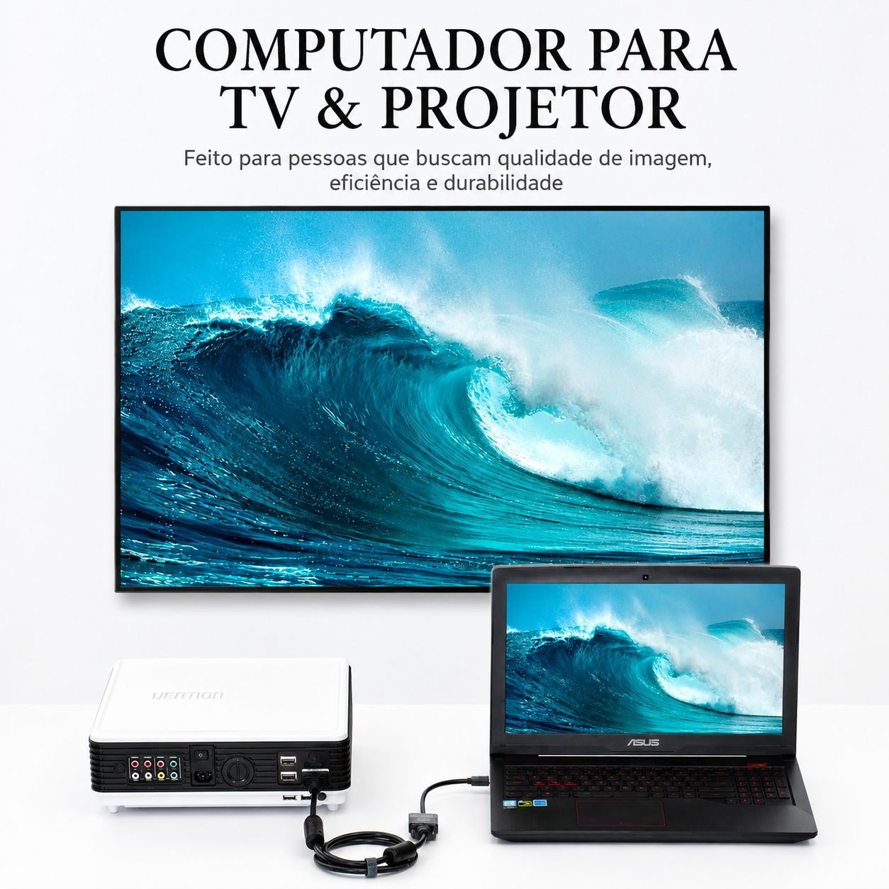 Adaptador Conversor HDMI para VGA 1080p 60Hz - Vention - Imagem 3