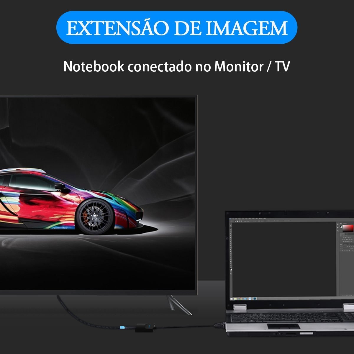 Conversor VGA para HDMI 1080p Áudio P2 + Alimentação - Vention - Imagem 7