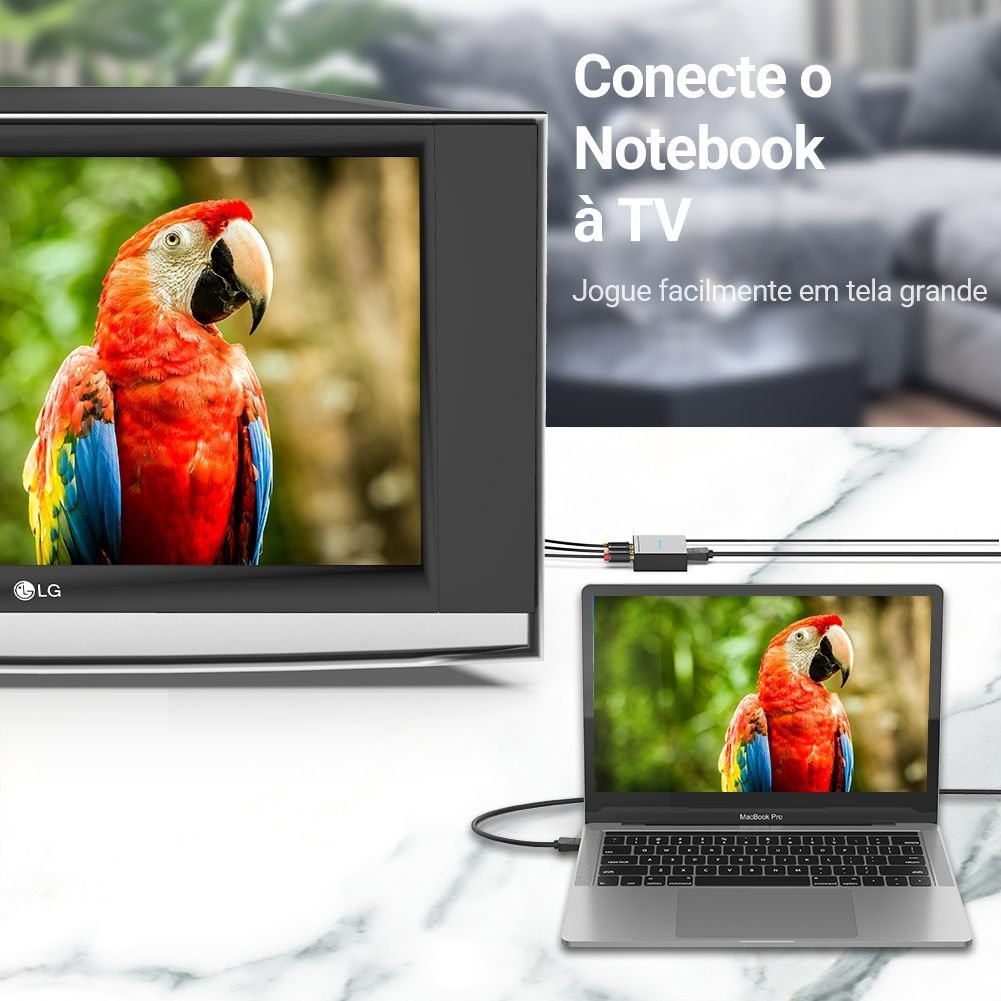 Mini Adaptador HDMI para 2 RCA Conversor Full HD - Vention - Imagem 4