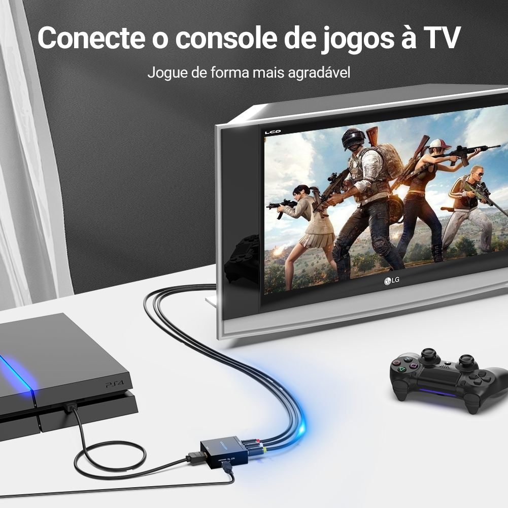 Mini Adaptador HDMI para 2 RCA Conversor Full HD - Vention - Imagem 5