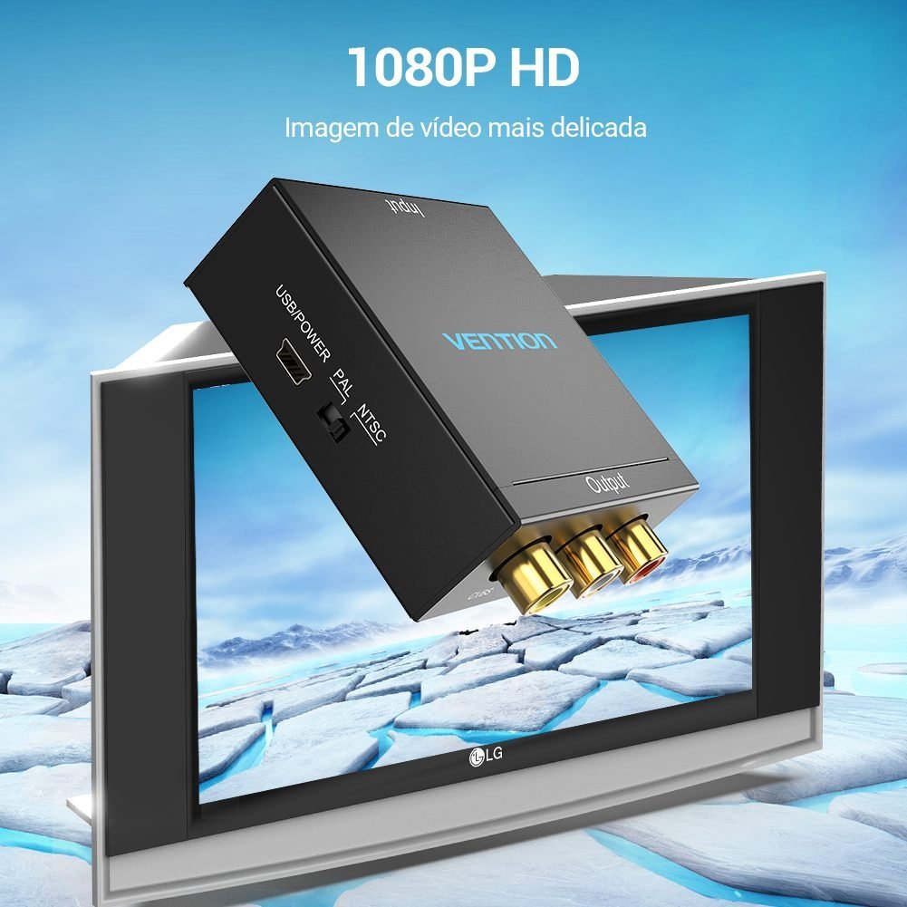 Mini Adaptador HDMI para 2 RCA Conversor Full HD - Vention - Imagem 6