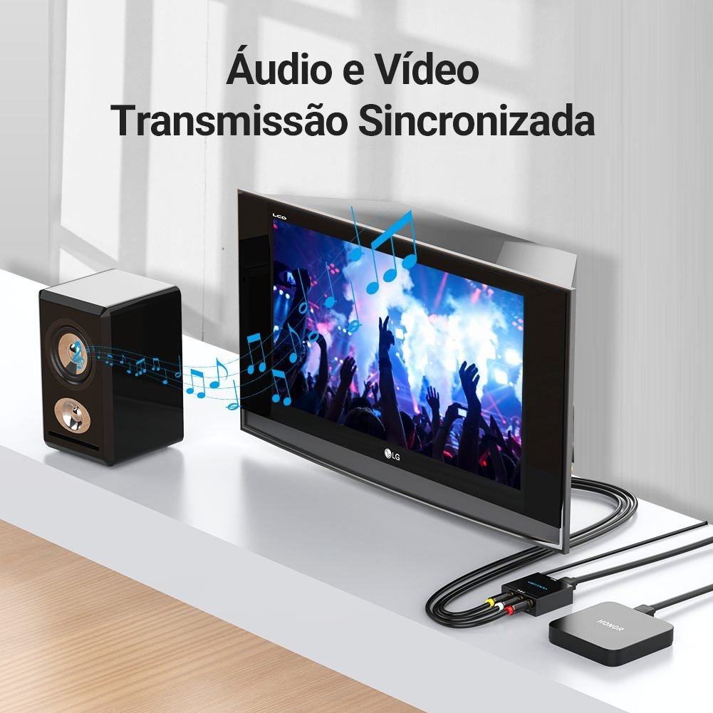 Mini Adaptador HDMI para 2 RCA Conversor Full HD - Vention - Imagem 7