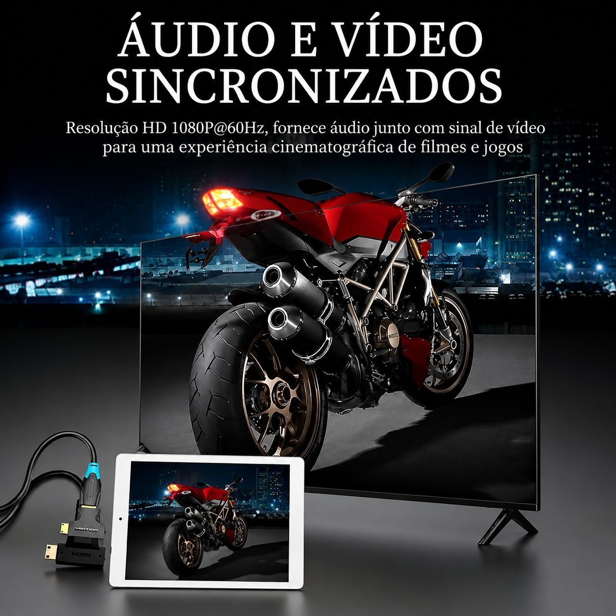 Adaptador Mini Micro HDMI para HDMI Câmera Filmadora - Vention - Imagem 6