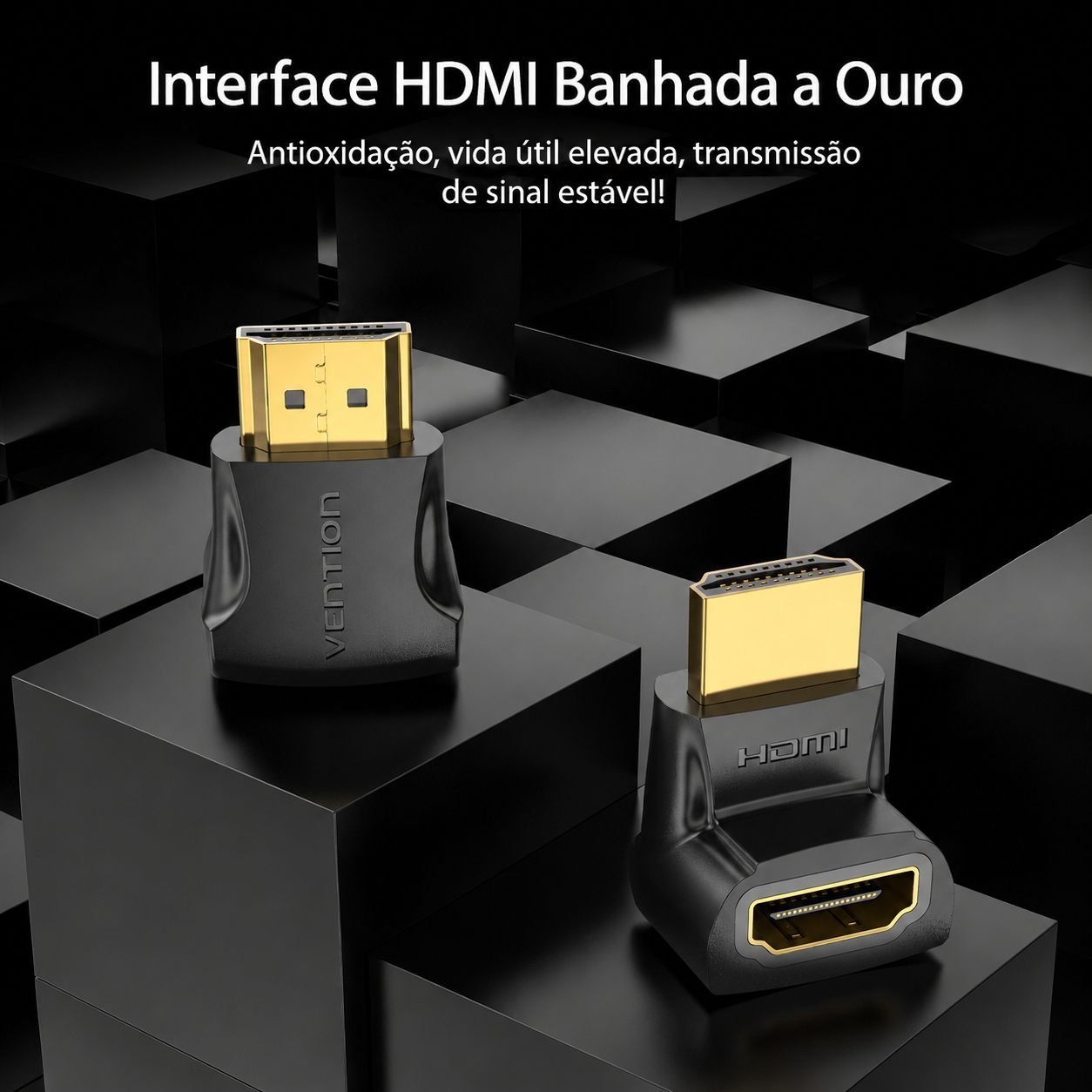 Adaptador HDMI 270º em L 4K 60Hz Cotovelo TV Painel Notebook - Vention - Imagem 7