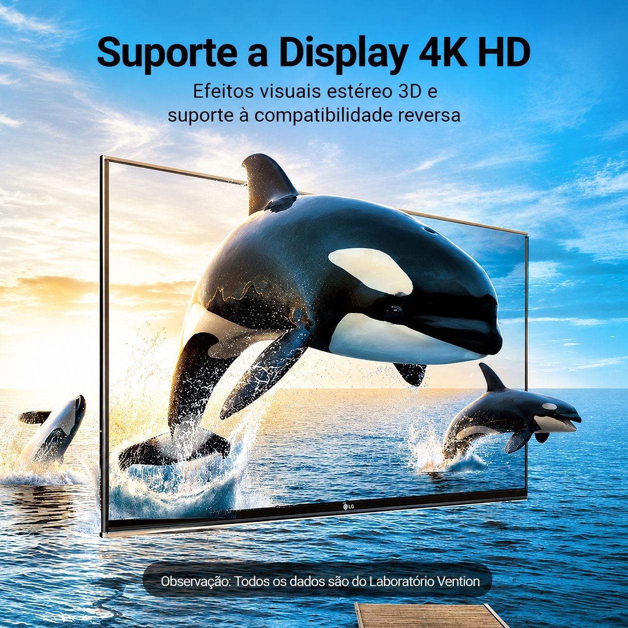 Adaptador HDMI - 90º Graus em L Macho x Fêmea 2.0 TV Parede - Vention - Imagem 9