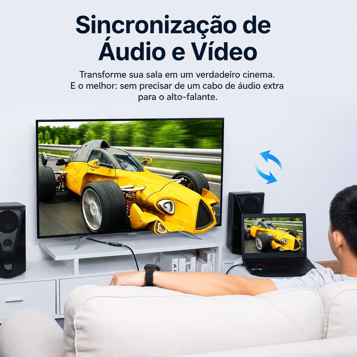 Adaptador Fêmea Emenda Cabo HDMI 2.0 4K 60Hz 3D Ouro - Vention - Imagem 6