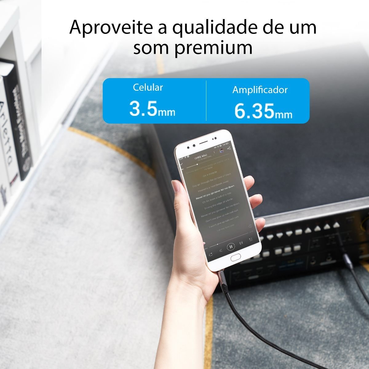 Cabo Áudio P10 x P2 Blindado - Vention - Imagem 8
