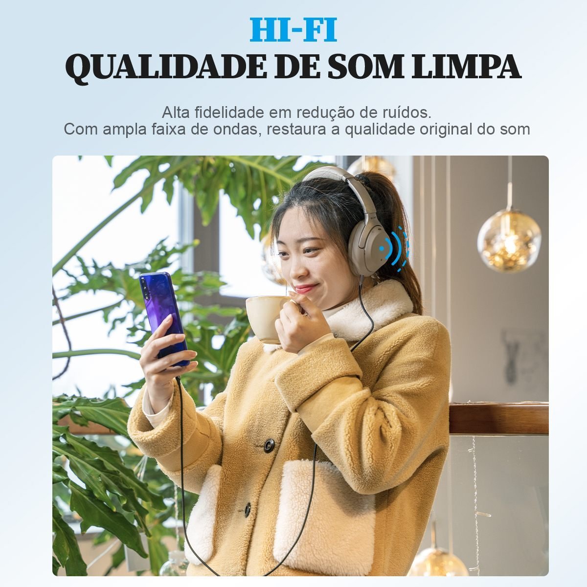 Cabo Áudio Auxiliar P2 para T Ipo C Celular Carro - Vention - Imagem 5