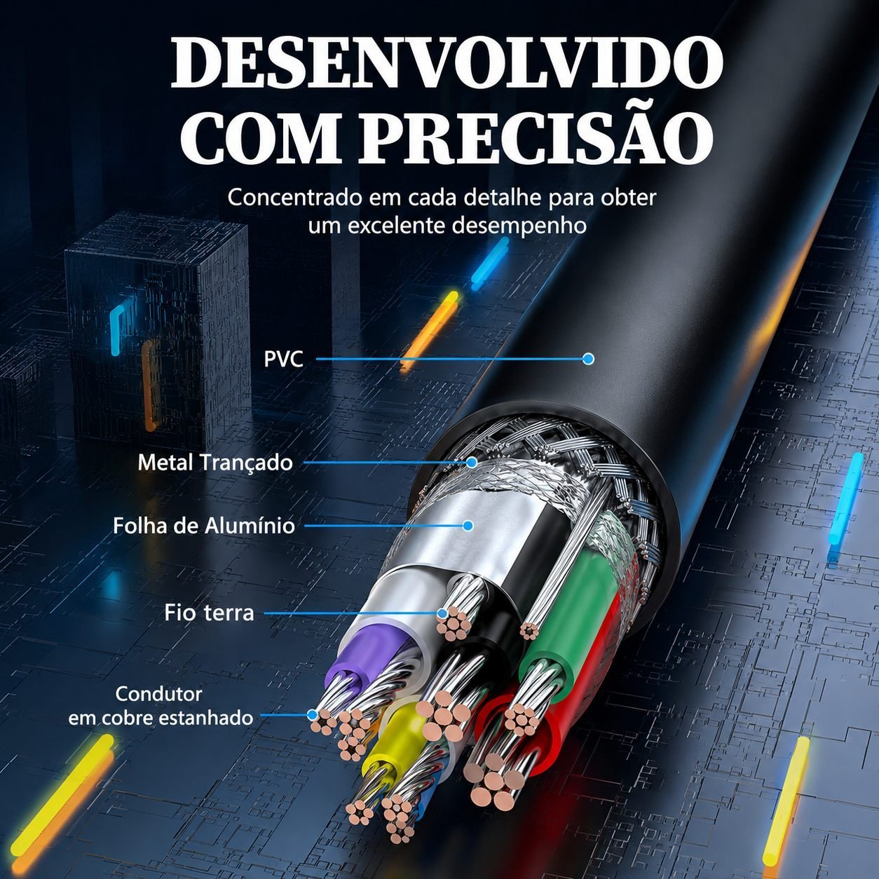 Cabo Extensão USB 3.0 Macho USB Fêmea para HD 5Gbps - Vention - Imagem 2