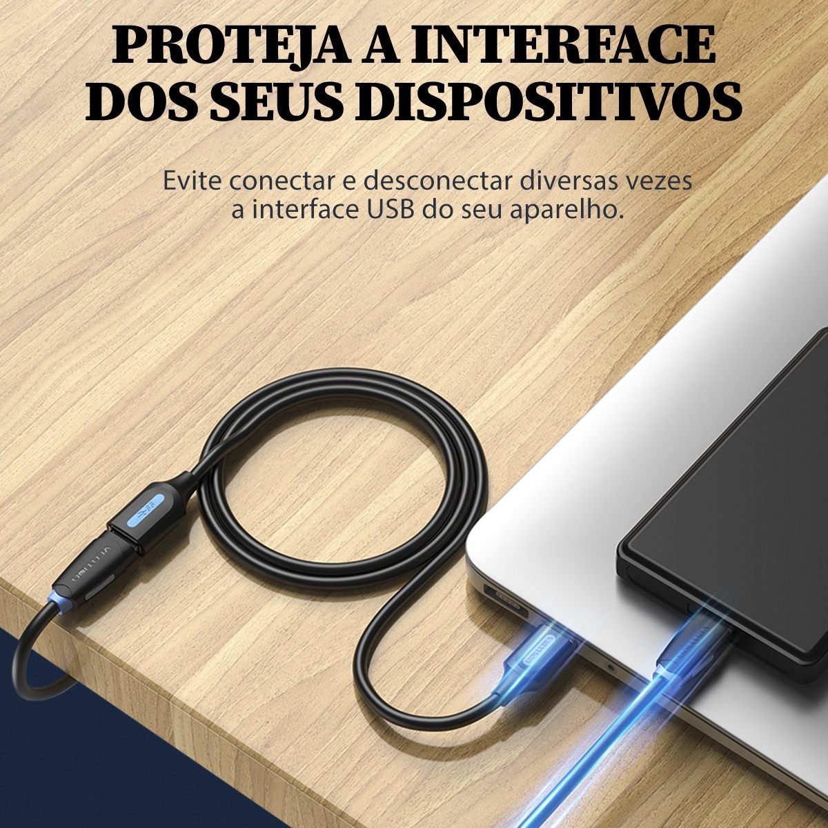 Cabo Extensão USB 3.0 Macho USB Fêmea para HD 5Gbps - Vention - Imagem 9