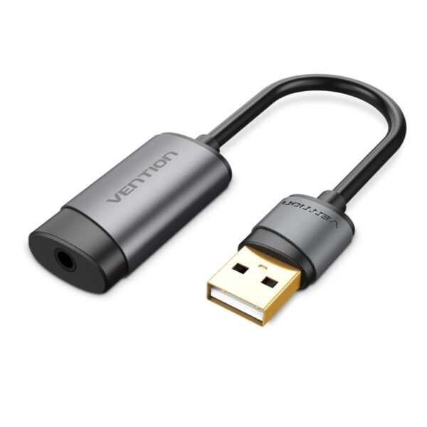 Adaptador USB para P3 Fone Microfone Placa Som - Vention