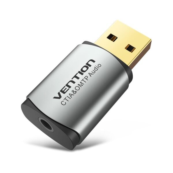 Placa USB Som P3 Áudio Windows Chrome Linux Mac OS - Vention