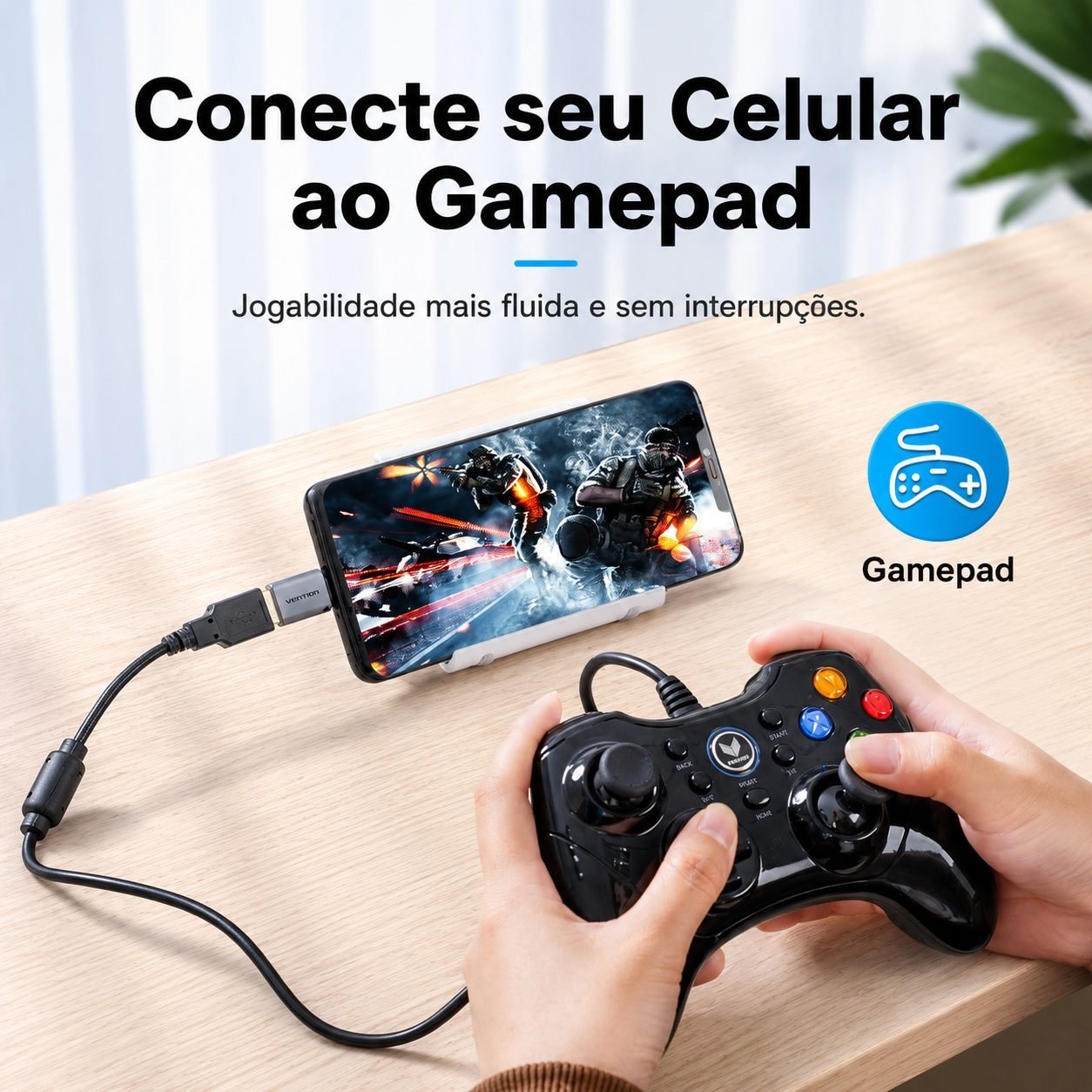 Adaptador OTG USB-C Macho para USB 3.0 Fêmea 5 Gbps 5Gbps - Vention - Imagem 5