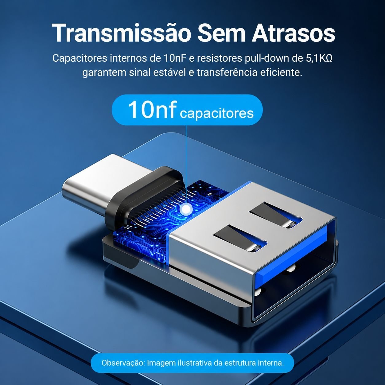 Adaptador OTG USB-C Macho para USB 3.0 Fêmea 5 Gbps 5Gbps - Vention - Imagem 9