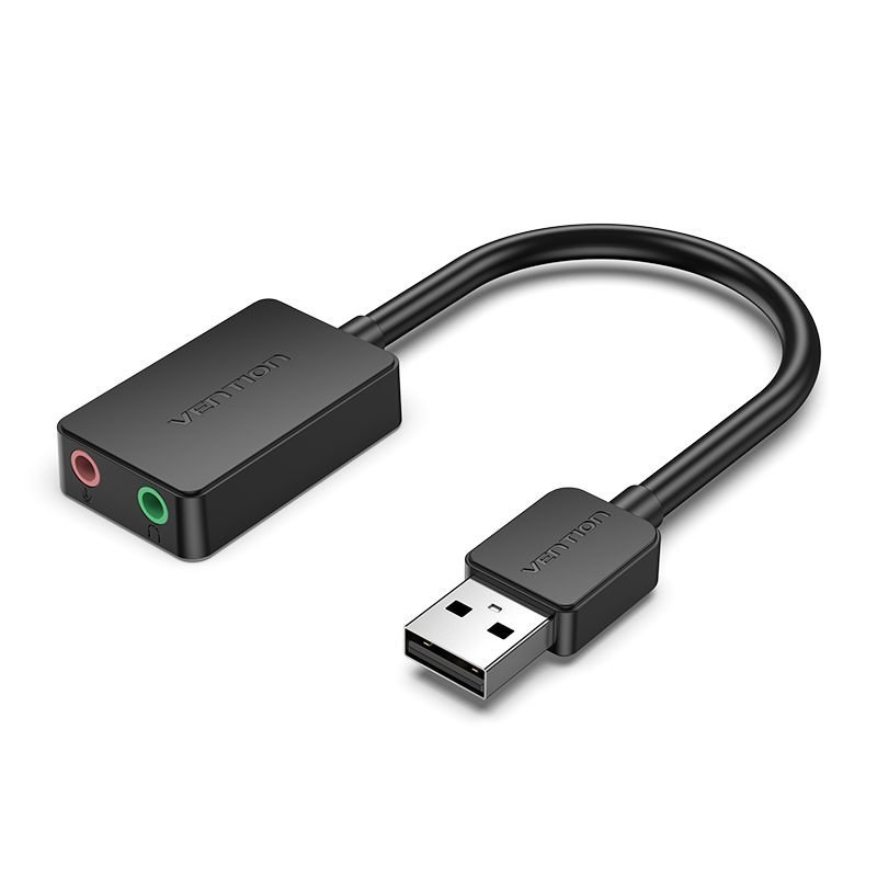 Adaptador USB para P2 Fone Microfone Placa Som CDY - Vention