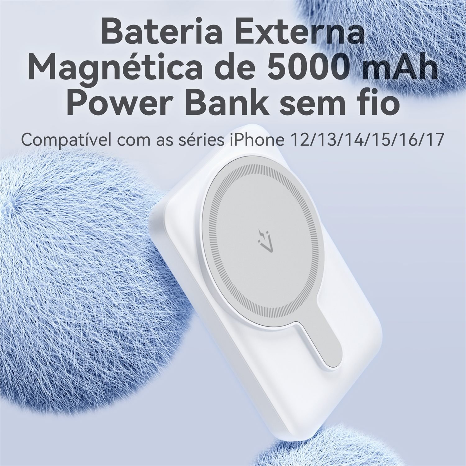 Power Bank 5000mAh USB-C Magnético Sem Fio - Vention - Imagem 3