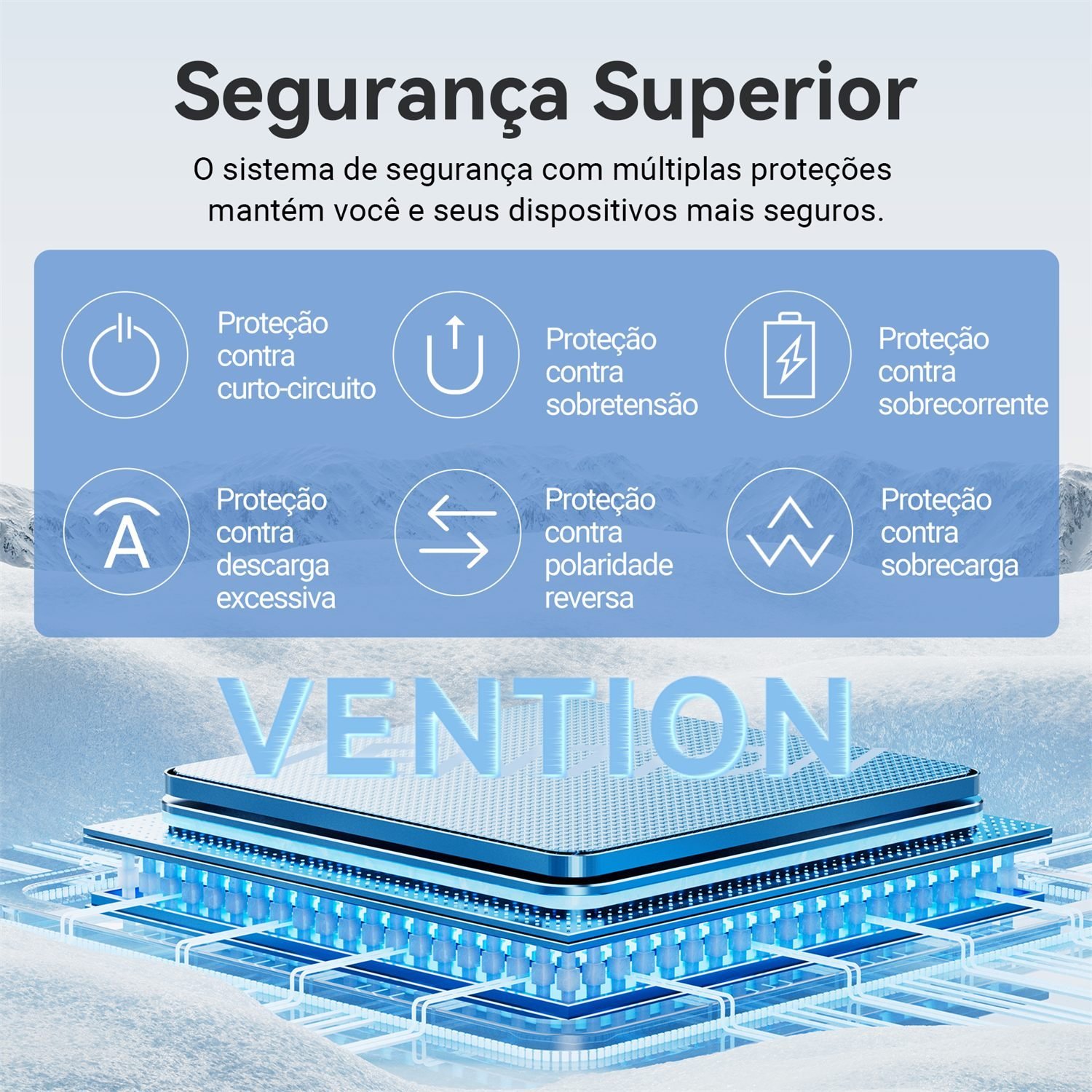 Power Bank 10000mAh 15W USB-C + USB-A Magnético Sem Fio - Vention - Imagem 10
