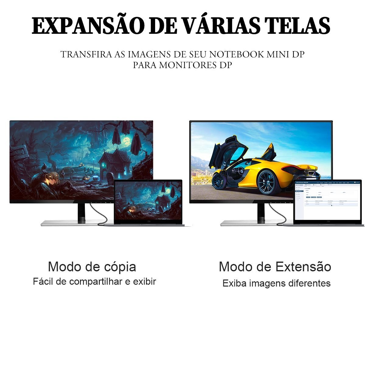 Cabo Mini DP Thunderbolt x DisplayPort 1.2 4K - Vention - Imagem 4