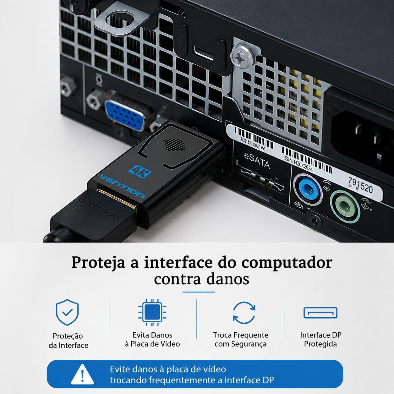 Adaptador Conversor DisplayPort DP Macho para HDMI Fêmea 4K - Vention - Imagem 2
