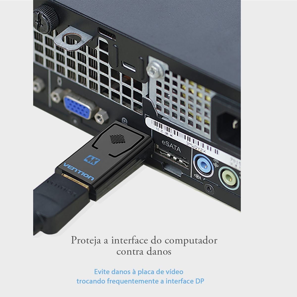 Adaptador Conversor DisplayPort DP Macho para HDMI Fêmea 4K - Vention - Imagem 5