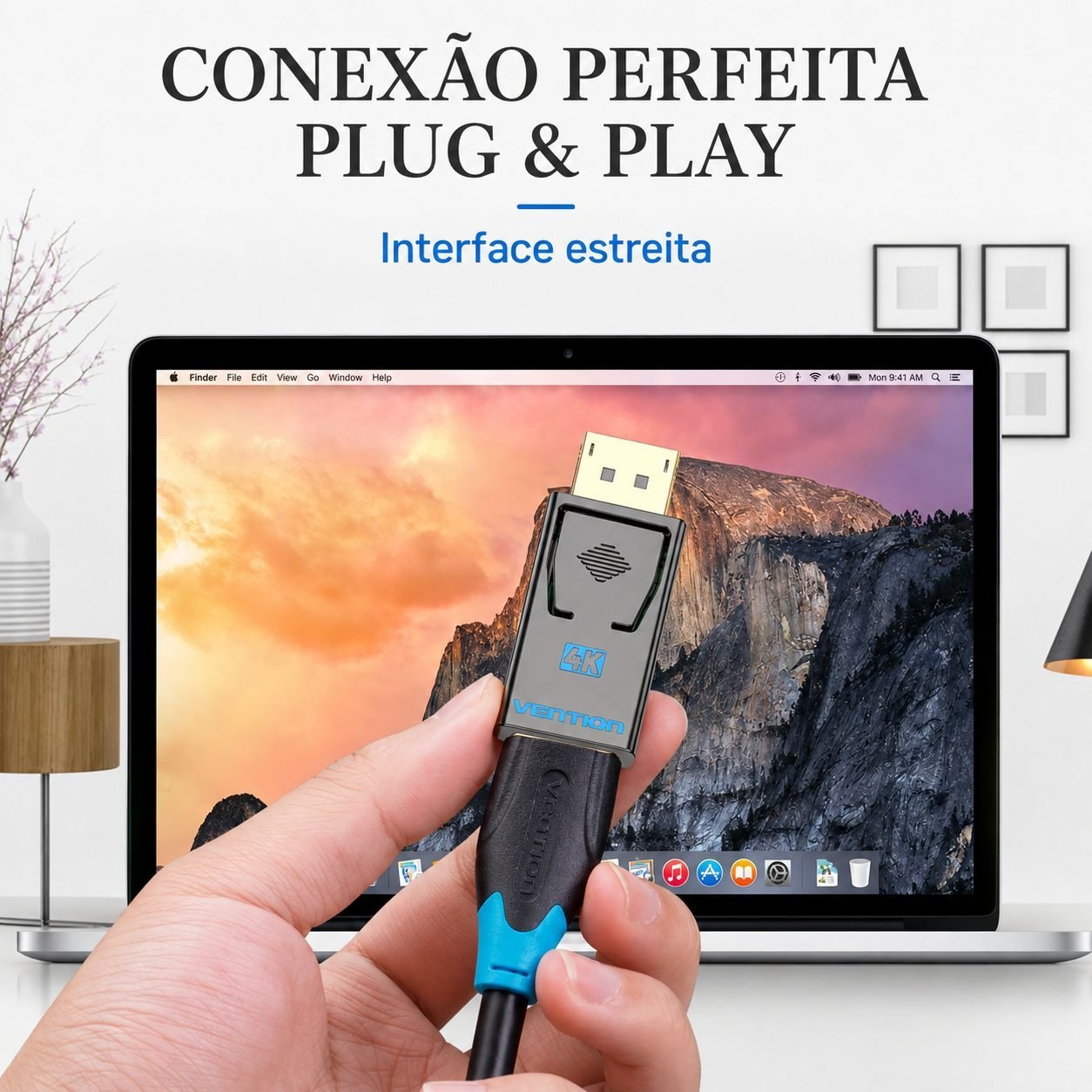 Adaptador Conversor DisplayPort DP Macho para HDMI Fêmea 4K - Vention - Imagem 6