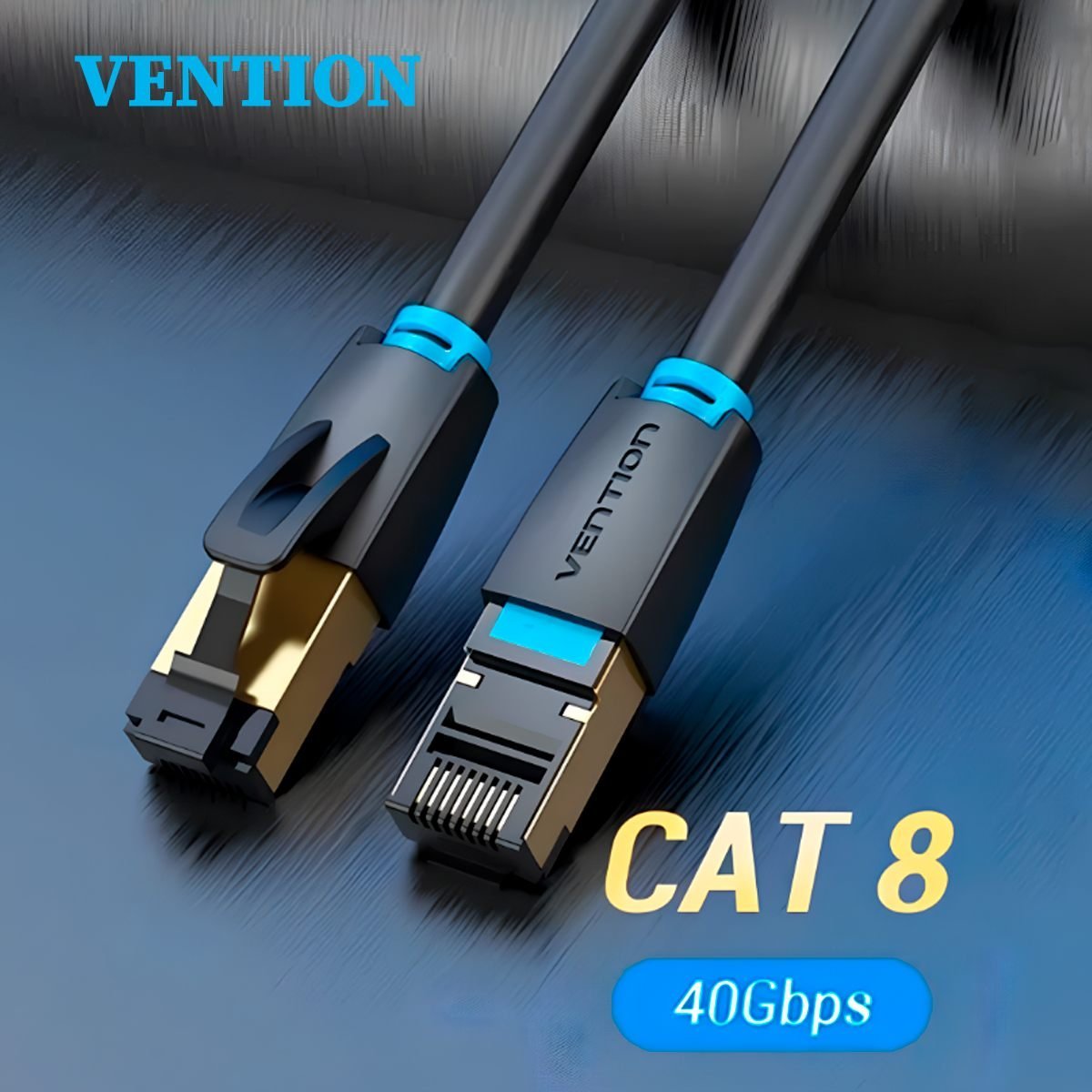 Cabo de Rede Cat8 RJ45 40 Gbps 2000MHz 40Gbps - Vention - Imagem 2