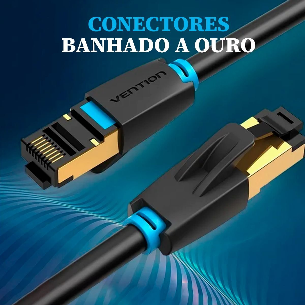 Cabo de Rede Cat8 RJ45 40 Gbps 2000MHz 40Gbps - Vention - Imagem 3