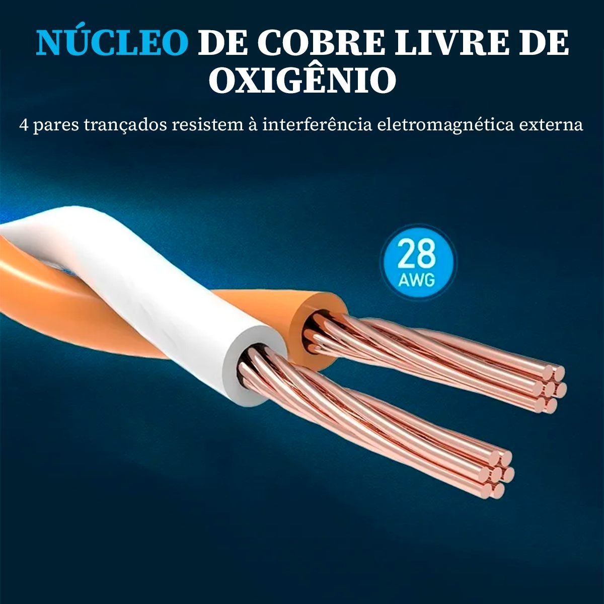 Cabo de Rede Cat8 RJ45 40 Gbps 2000MHz 40Gbps - Vention - Imagem 6
