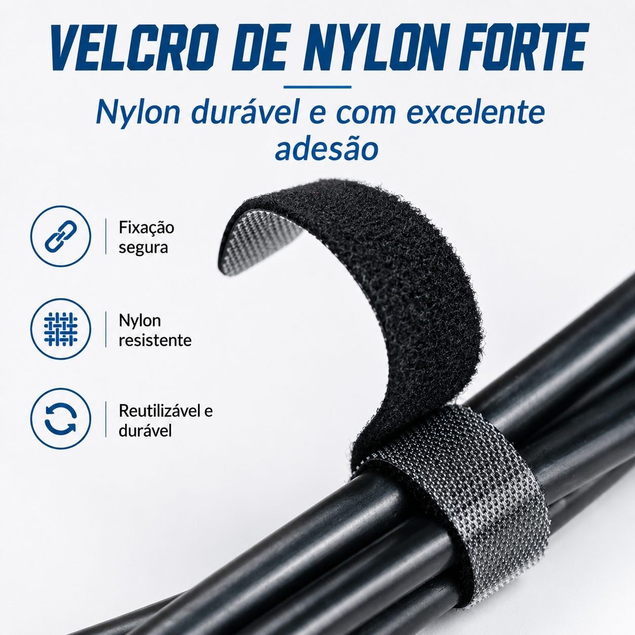 Fita Velcro OrGaNizador de Cabos Kaabj com nf - Vention - Imagem 3