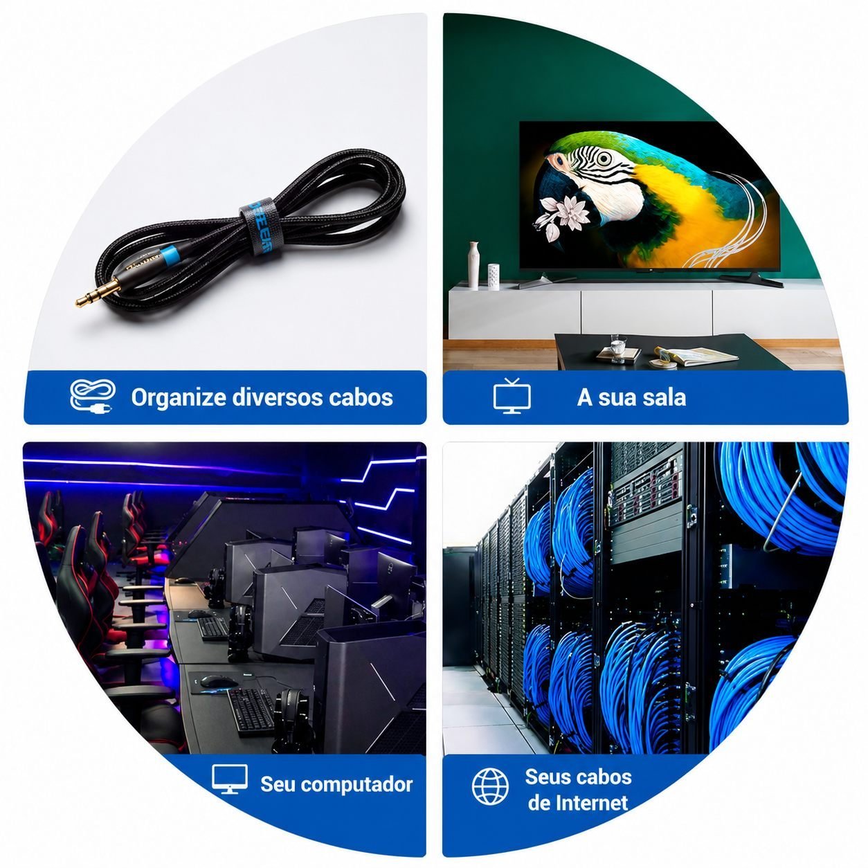 Fita Velcro OrGaNizador de Cabos Kaabj com nf - Vention - Imagem 7