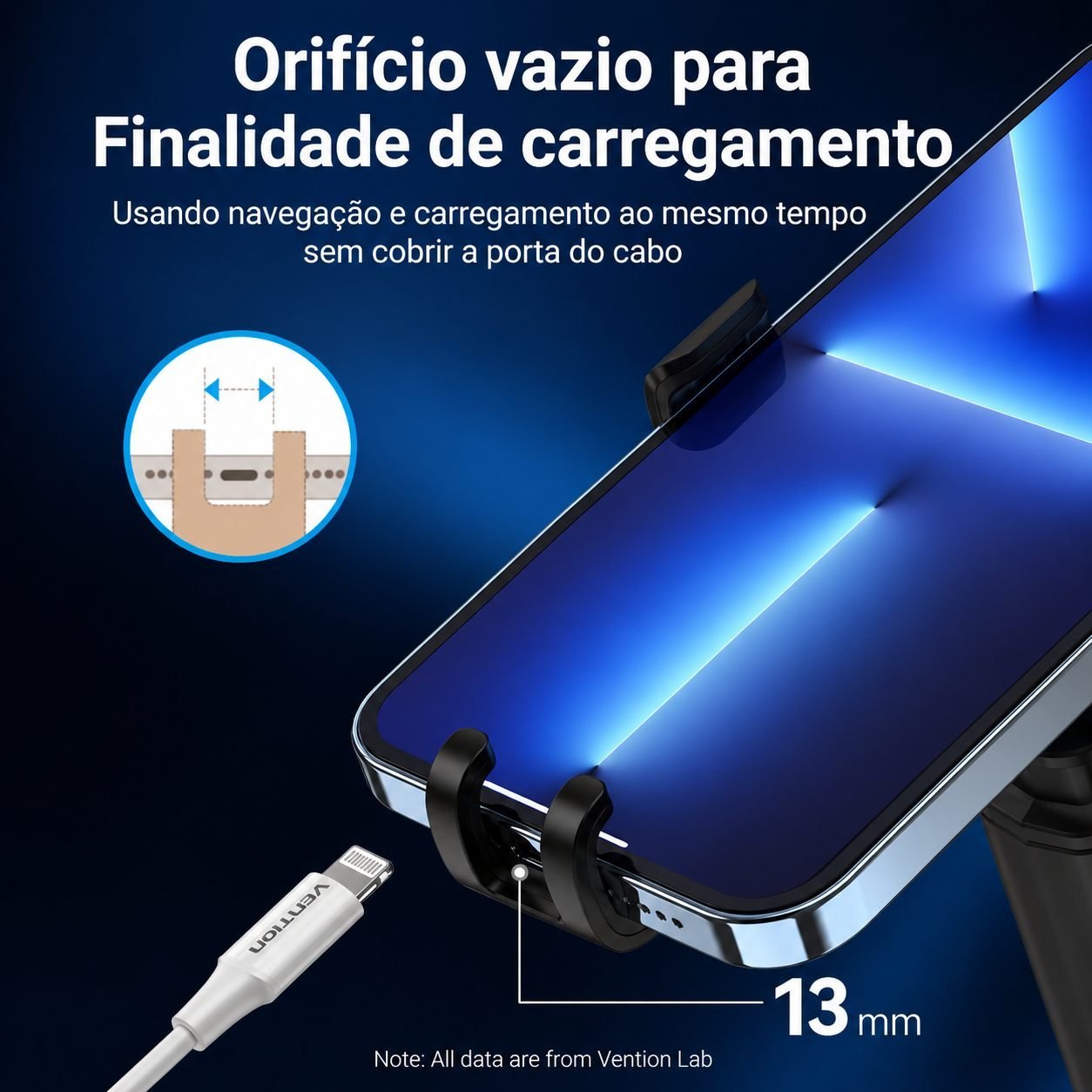 Suporte Veicular Celular Gps Carro com Ventosa Forte - Vention - Imagem 3