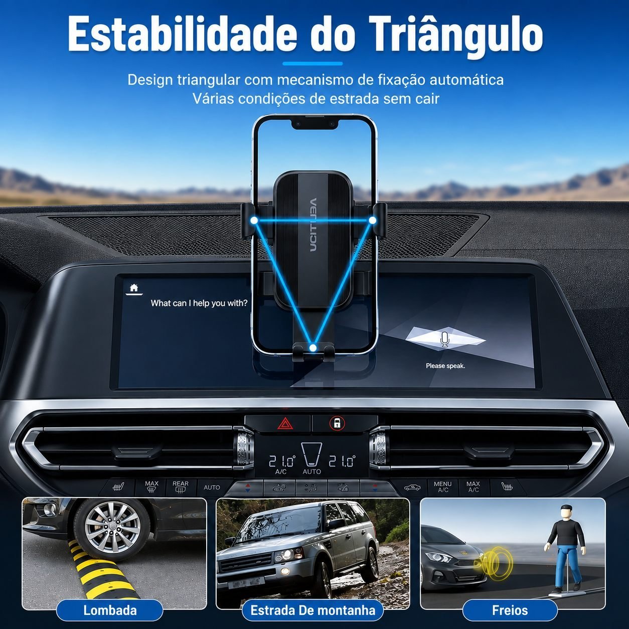 Suporte Veicular Celular Gps Carro com Ventosa Forte - Vention - Imagem 8