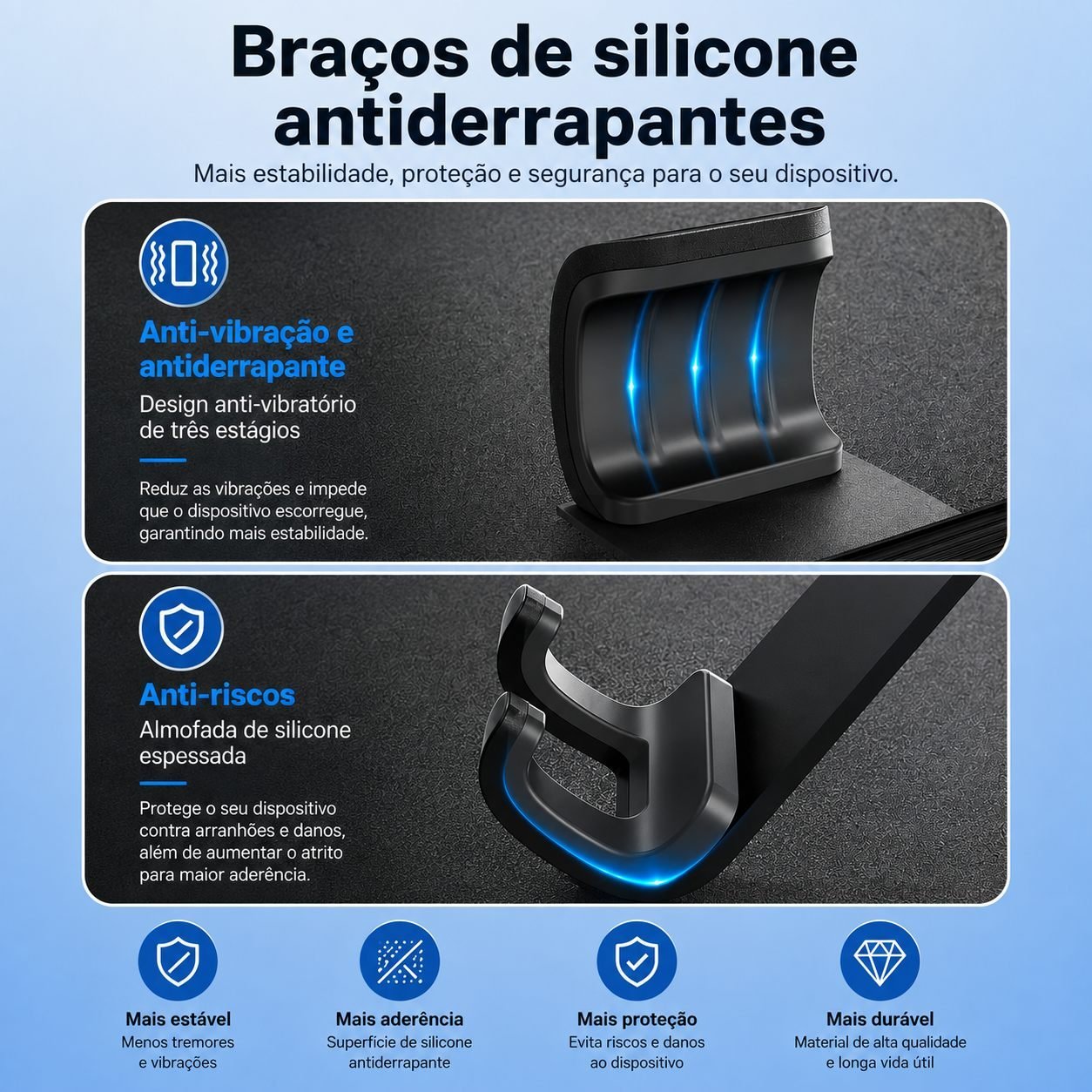 Suporte Veicular Celular Gps Carro com Ventosa Forte - Vention - Imagem 9