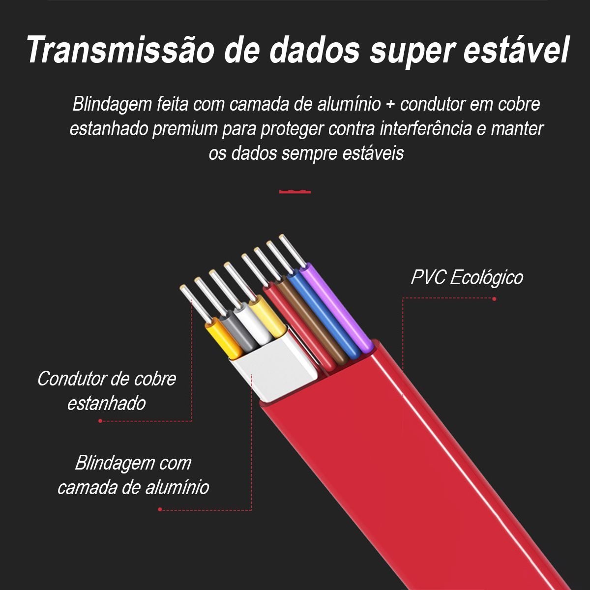 Cabo SATA 3.0 6 Gbps 6Gbps - Vention - Imagem 2