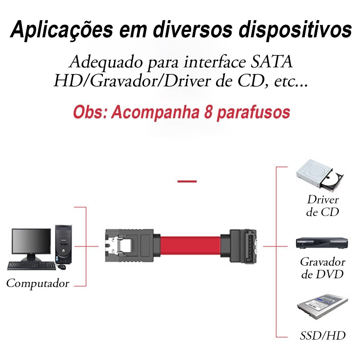 Cabo SATA 3.0 6 Gbps 6Gbps - Vention - Imagem 6