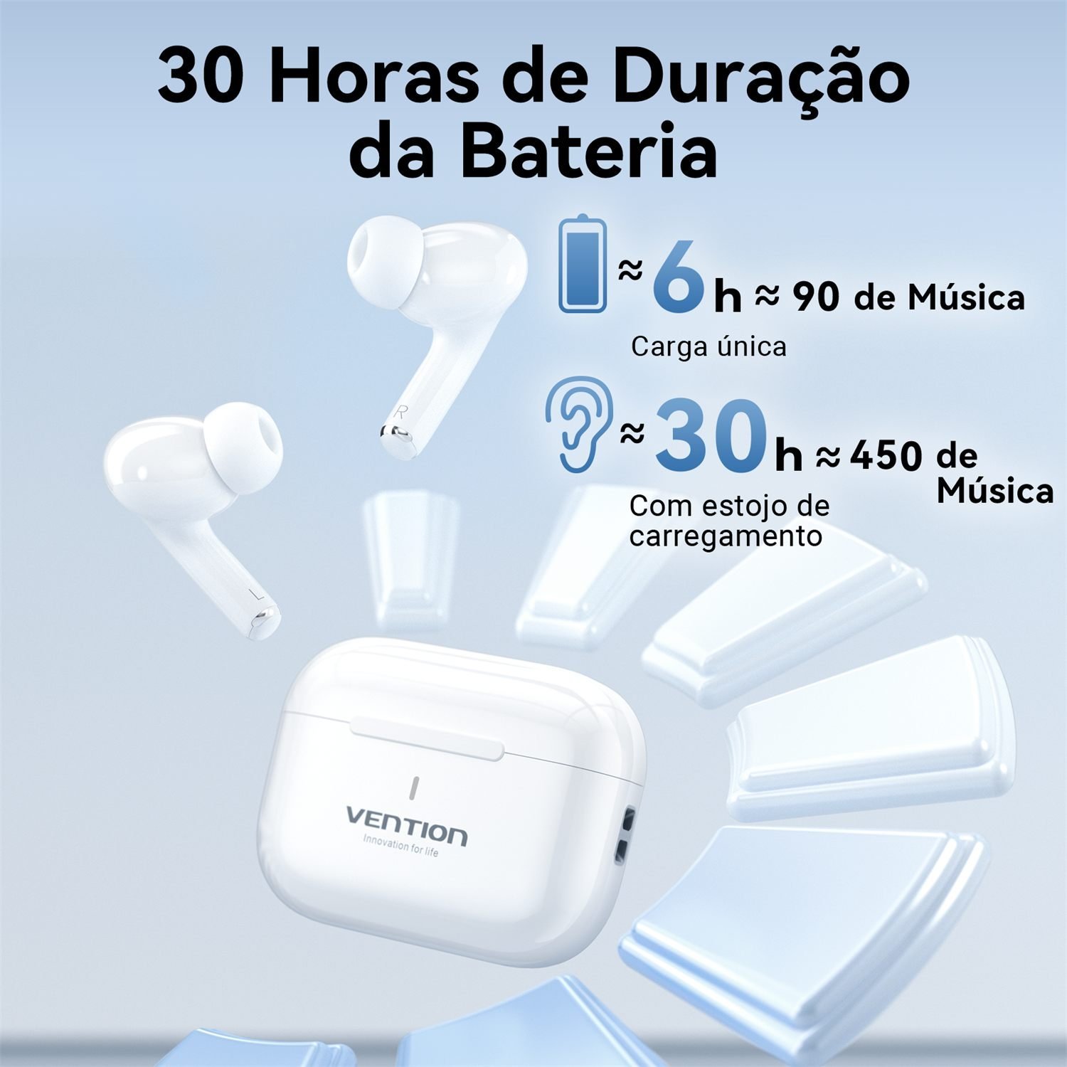 Fone de Ouvido Bluetooth TWS Echo Lite E11 Pro 30mAh - Vention - Imagem 8