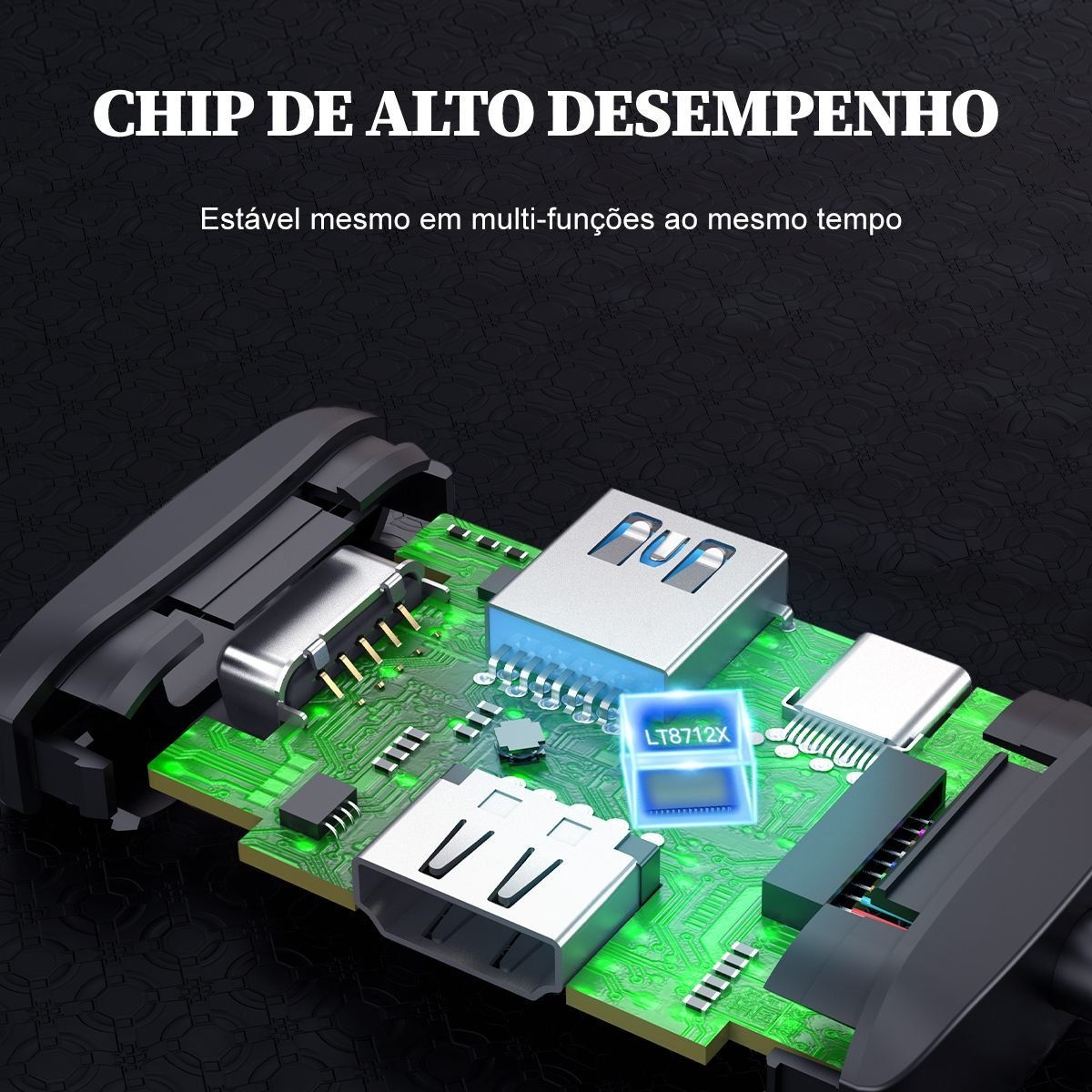 Dock Station USB-C 4 em 1 4K@30Hz 5 Gbps 1x USB-C Notebook PC Celular - Vention - Imagem 8