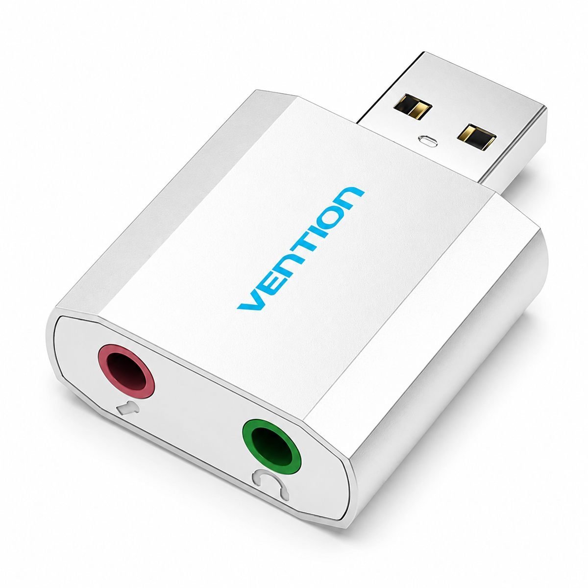 Placa de Som USB Externa Liga de Alumínio PC - Vention