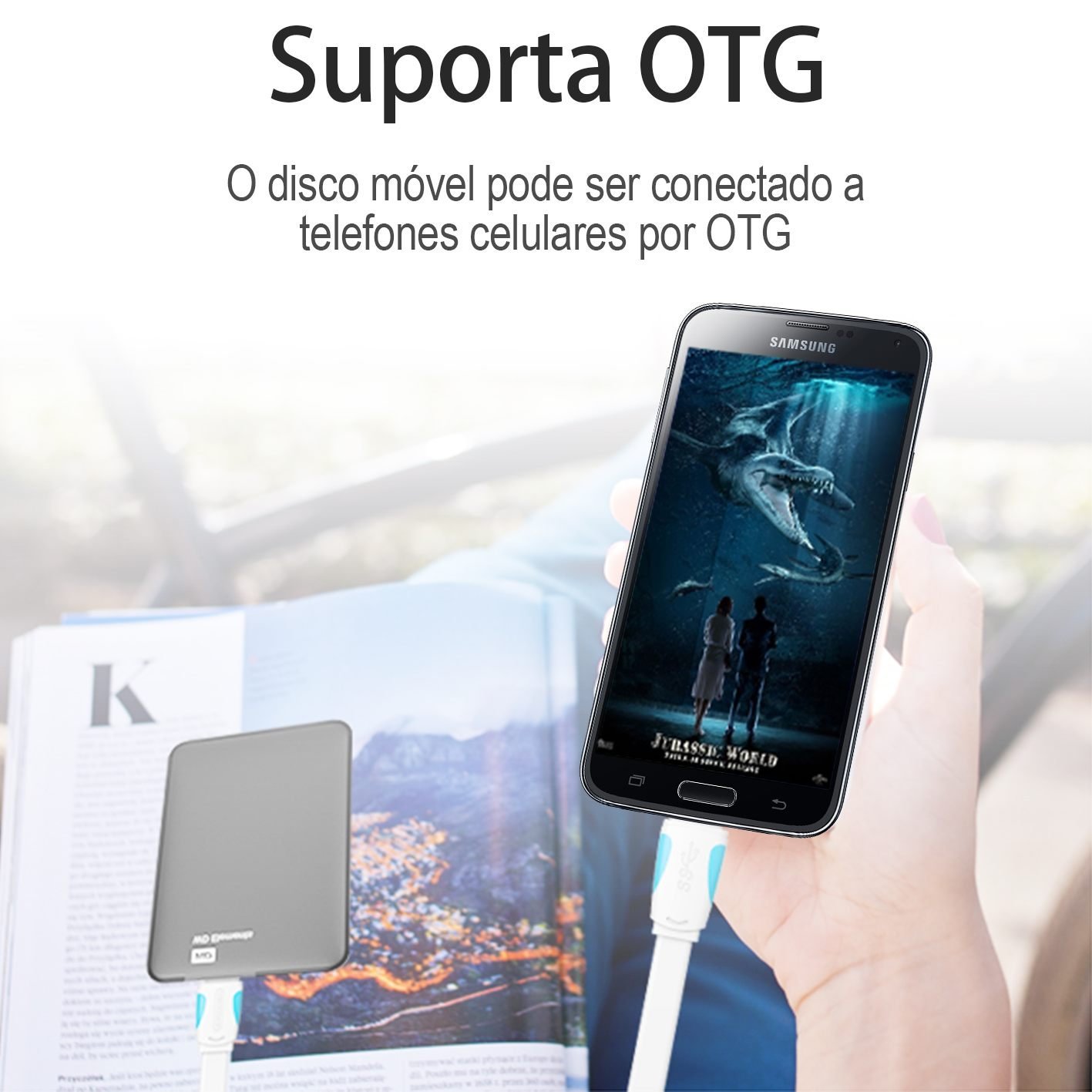 Cabo HD Externo USB-A Tipo A 3.0 para Micro B 5 Gbps - Vention - Imagem 6