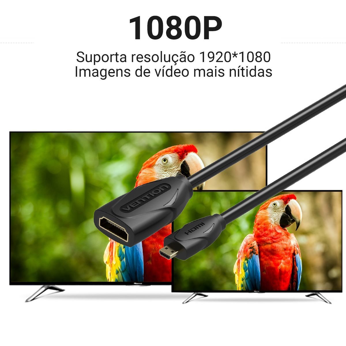 Cabo Adaptador Conversor Micro HDMI para HDMI - Vention - Imagem 6