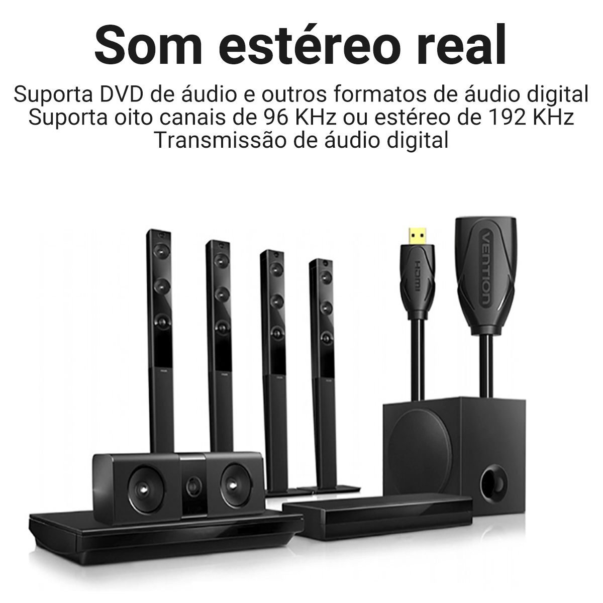 Cabo Adaptador Conversor Micro HDMI para HDMI - Vention - Imagem 7