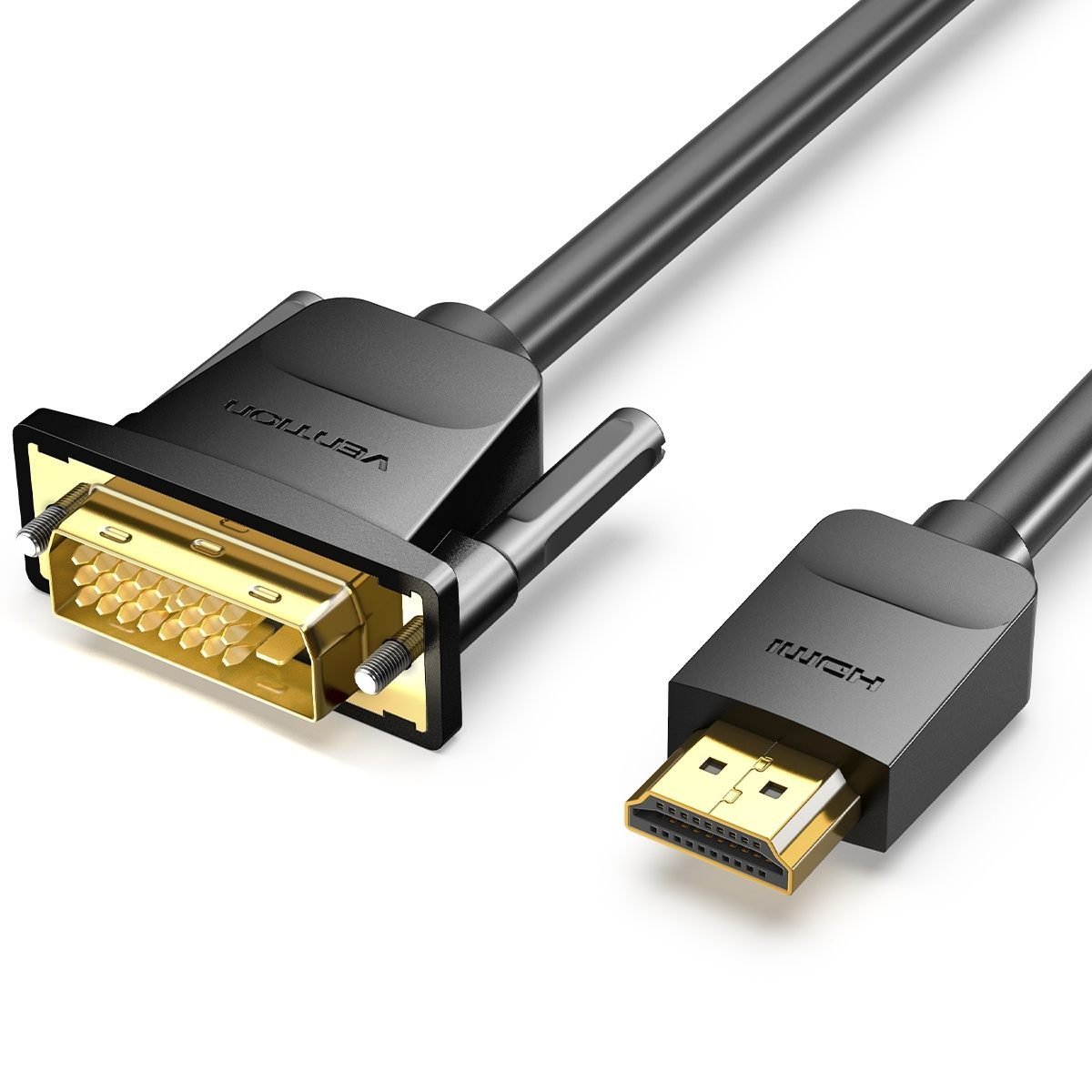 Cabo HDMI/DVI-D Premium Plug Banhado A Ouro - Vention